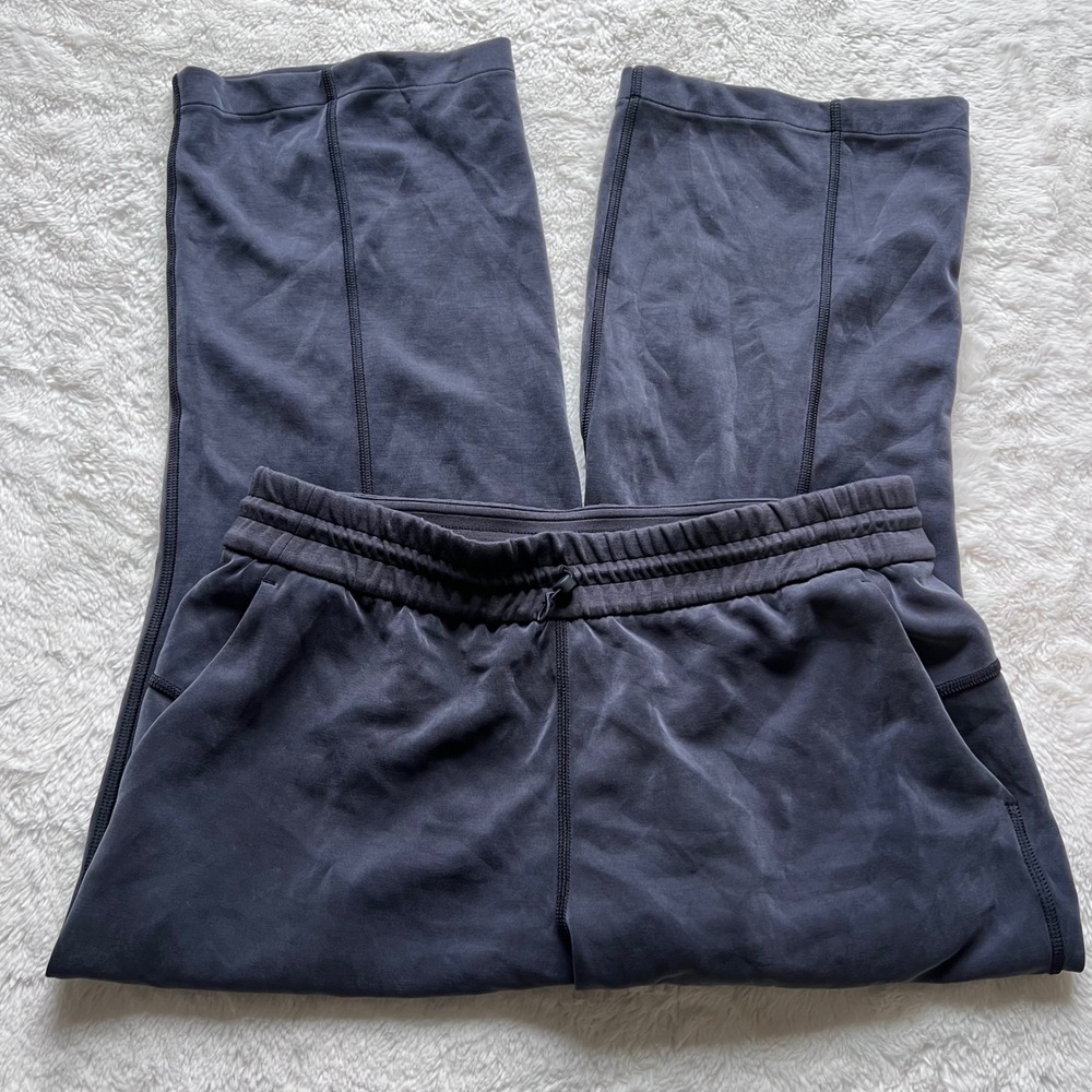 Lululemon Softstreme High-Rise Straight-Leg Pant Black Grey Size 10 LW6BZXS